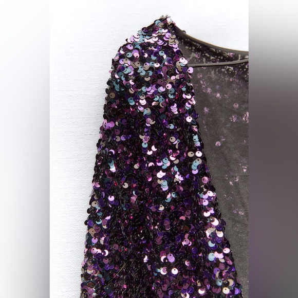 ZARA SEQUIN MINI DRESS - Picture 4 of 7